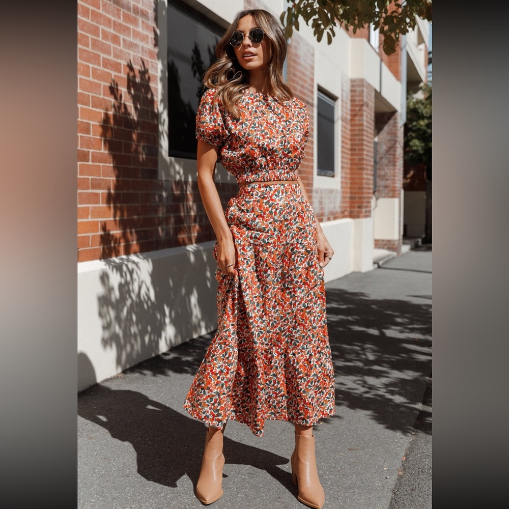 two-piece midi dress